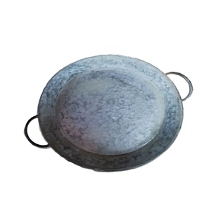 Plateau de service en métal galvanisé artisanal avec poignée en forme de rectangle pour la maison et les hôtels plateaux de service de table - Product Image 2
