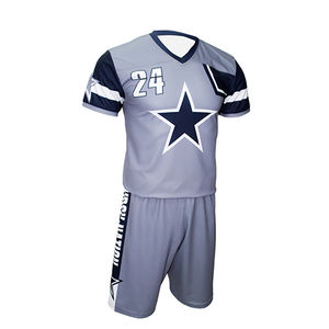 Ensemble d'uniformes de football américain 7v7 personnalisé, imprimé par transfert thermique, grande taille, sans manches, haute qualité, léger, respirant, séchage rapide - Product Image 5