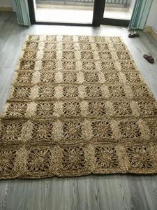 Tapis de sol rectangulaire extérieur fait main en jonc de mer anti-dérapant tapis en jacinthe d'eau intérieur extérieur tapis à prix compétitif tapis en paille - Product Image 4