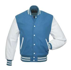 Enfants Style Américain Varsity Letterman Vestes D'hiver Laine Corps Vache Peau Faux Cuir CollegeBaseballjacket pour hommes DDP Expédition - Product Image 1