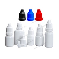 Bouteilles compte-gouttes en plastique pet à pression pour les yeux, 5ml, 10ml, 15ml, 20ml, 30ml
