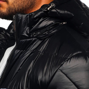 High Quality Material <b>Men</b> Puffer <b>Jacket</b> for Winter Waterproof Windproof Eco-Friendly Stand Stylish <b>Letter</b> Pattern Detachable - Product Image 4