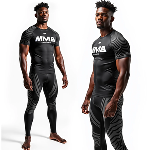 Personalizado sublimado HD impresión Anti-UV Rash Guards BJJ MMA Jiu-Jitsu entrenamiento duradero transpirable 100% poliéster - Product Image 6