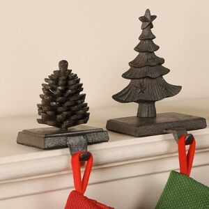 Elegante soporte de Metal para medias para decoración navideña de chimenea, colgador de exhibición festivo para mantel para medias navideñas - Product Image 5