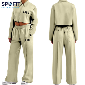 Chándal de ropa deportiva informal de Invierno para mujer, ropa de calle de dos piezas, sudadera, conjuntos de sudadera holgada y pantalones ajustados - Product Image 5