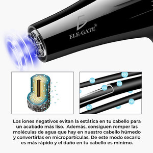 Secador de Pelo Eléctrico Portátil de 1000W, Secador de Viaje Compacto con Motor AC, Logotipo Personalizado, Material Plástico, Alimentación por Batería - Product Image 4