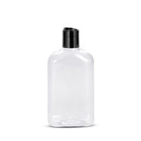 Emballage cosmétique pour soins personnels, vente en gros, écologique, flacon plat en PET de 120 ml (4 oz) avec bouchon à clapet, finition soyeuse