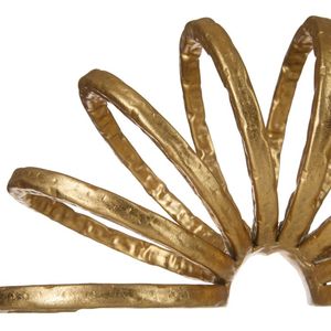 Escultura decorativa dorada de estilo moderno hecha a mano, diseño de arco abstracto único, acabado Premium, estantes de cumpleaños de aluminio - Product Image 3