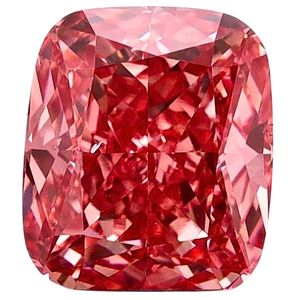 Lab Grown Diamond 1.51ct VS2 Clarity Cushion Cut <b>Vivid</b> Fancy Pink Color Loose Diamonds IGI Certified - Product Image 2