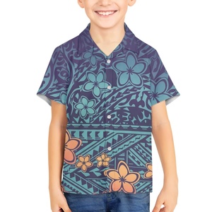 Giá Thấp Polynesian Tribal Hibiscus Thiết Kế Thái Bình Dương Đảo Puletasi Dresses Tùy Chỉnh In 4 Mảnh Polynesian Ăn Mặc Gia Đình Thiết Lập - Product Image 3