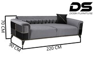 Meilleures ventes - Ensemble de canapés Chesterfield de style italien moderne en bois, canapé modulaire capitonné trois places, pour hôpital/villa/appartement/entrepôt