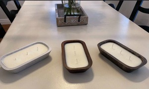 Décoration de maison centre de table de luxe en bois de manguier antique marron noyer petit bol de pâte à bougie vide sculpté à la main de haute qualité - Product Image 5