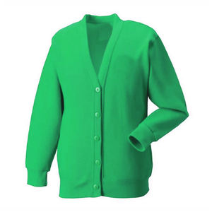 Cárdigan Sólido Personalizado con Logotipo Bordado, Corte Holgado, Cuello en V, Unisex, Tallas Grandes, Grueso, Casual, con Botones, para Invierno - Product Image 4