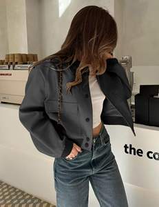 Chaqueta Bomber Clásica con Puños Tejidos y Cintura Ajustable, Chaqueta Bomber Cortavientos de Invierno para Mujer, Estilo Transpirable de Manga Larga - Product Image 4