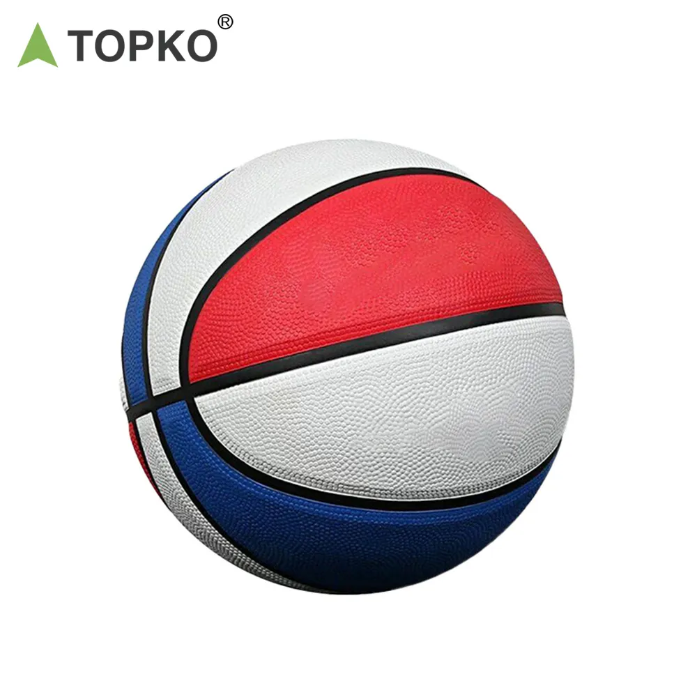 TOPKO Thickened Soft Leather Rubber Basketball Made for Indoor and Outdoor Basketball Games 24.6CM Diameter Basketballs