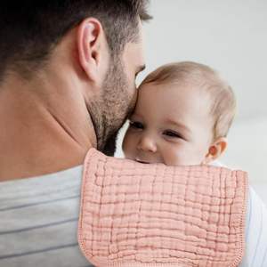 Khăn quấn bé sơ sinh, khăn ọc sữa, khăn ăn, chất liệu cotton hữu cơ 100%, mềm mại, nhẹ, in logo tùy chỉnh - Product Image 4