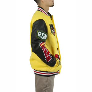 Custom Plain Dyed Eco-Friendly Breathable Vintage Men's Winter Baseball Chenille Embroidery Letter Varsity Jacket - Product Image 4
