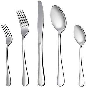 Ensemble de couverts en argent de qualité restaurant avec manche fin, couverts plaqués pour mariage, fête et utilisation hôtelière - Product Image 2