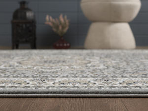 Alfombra turca de lujo hecha a máquina, Golden Almas Grey Premium para sala de estar, del fabricante de Gaziantep. - Product Image 4
