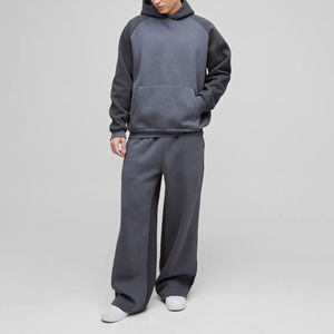 Nouvelle Arrivée 2026 – Ensemble 2 Pièces Homme Hip Hop en Polaire 100% Polyester Respirant, Coupe Oversize, Fermeture Éclair 1/4, Taille Élastique, Grammage Lourd - Product Image 4