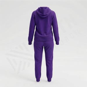 Chándal Deportivo de Mujer de Primera Calidad, 100% Algodón, Estilo Personalizado, Color Personalizado, Chándal Holgado de Dos Piezas con Cremallera, Chándal Atlético para Mujer - Product Image 2