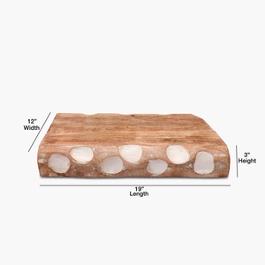 Tabla de Cortar de Madera Tallada a Mano con Ágata, de Alta Calidad, Estilo Europeo, Artesanía Natural, Utensilios de Cocina, Tamaño Personalizado, Venta Caliente - Product Image 2