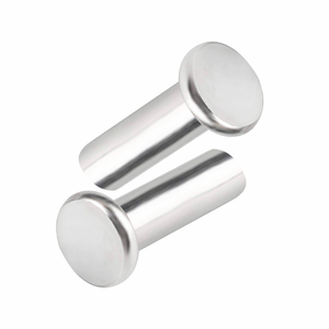 Rivet semi-tubulaire à tête plate en acier inoxydable 304, grande tête plate - Product Image 1