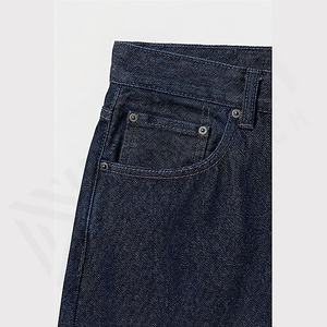 Pantalones Vaqueros de Mezclilla de Algodón Ajustados para Hombre, al por Mayor, Personalizados, Tallas Grandes, Color Personalizado, Parches, Estilo Recto, Lavado Claro, 3D - Product Image 5