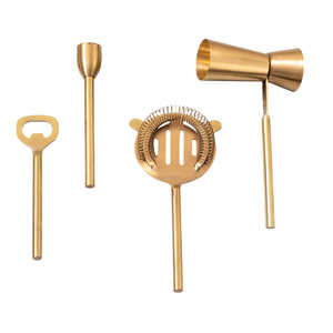 Ensemble d'accessoires pour le vin trois pièces avec manche en bois ouvre-bouteille tire-bouchon et bouchon pour l'utilisation du bar cadeau et agitateur de cocktail de fête - Product Image 2