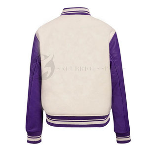 Vestes d'université recadrées pour femmes de qualité supérieure avec emballage personnalisé manches longues meilleures vestes de baseball pour dames - Product Image 2