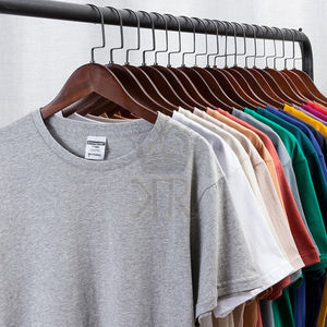 เสื้อยืดผ้าฝ้าย100% ใส่ได้ทั้งชายและหญิงเสื้อครอปแบบธรรมดาพิมพ์ลายสกรีนโลโก้แบบระเหิดทรงโอเวอร์ไซส์สำหรับผู้ชายสีพื้น - Product Image 2