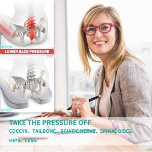 Coussin de siège amélioré en gel Offre Spéciale, gel orthopédique antidérapant et coussin en mousse à mémoire de forme pour la douleur au coccyx sans latex - Product Image 3