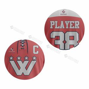 Maillot de hockey sur glace à sublimation en polyester 100% personnalisé OEM Vêtements de hockey unisexe à séchage rapide et respirants du Pakistan - Product Image 4