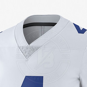 Nouvel arrivage de maillot de football américain Nom personnalisé imprimé Vêtements de sport respirants à manches courtes 100% polyester couleur unie - Product Image 4