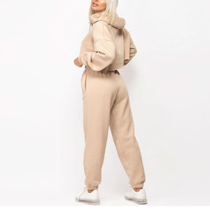 Conjunto de Sudaderas Cortas para Mujer, Diseño Personalizado, para Uso en Exteriores, Color Sólido, Cómodo - Product Image 4