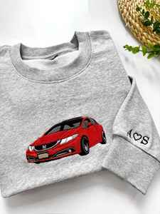 Regalos Personalizados para Novio, Sudadera con Bordado de Auto Personalizado, Foto de Auto Bordada, Regalo para Amantes de Autos, Regalos de Navidad - Product Image 4