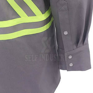 Manches longues Gym Wear Soudage FR Chemises Pour Hommes En Gros Logo Personnalisé Hommes Soudage FR Chemise - Product Image 6