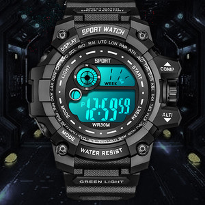 Nuovi Orologi Sportivi Digitali LED da Uomo, Impermeabili, Luminosi, alla Moda, con Display a Lancette, Funzione Sveglia, Cinturino in Plastica Stile Vintage - Product Image 2