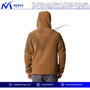 Men's Stylish <b>Sherpa</b> <b>Hoodie</b> Winter Jacket Ultra Soft Fleece <b>Lined</b> Zip-Up High Street Design for Cold Weather Outdoor Usage - Product Image 3