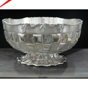New Unique Design Metal Round Large <b>Punch</b> <b>Bowl</b> for Tabletop Showpiece <b>Bowl</b> Shiny champagne Chiller Ice Bucket - Product Image 4