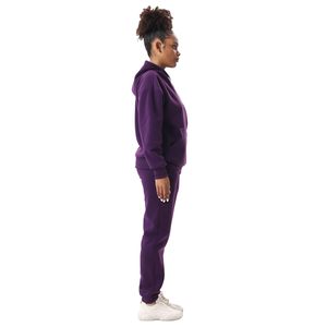 Conjuntos de ropa deportiva de alta calidad para mujer, chándal deportivo de cintura alta para correr, ropa de calle, pantalones de chándal de dos piezas, Sudadera con capucha sólida alta - Product Image 2