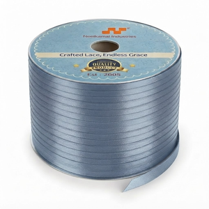 Cinta de Satén de una Cara Azul Polvoriento de 6 mm, Personalizable, Rollo de 350 Metros para Recuerdos de Boda, Regalos para Bebés, Accesorios para Hombre, Boutique - Product Image 1