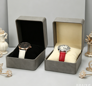 Custom PU Leather <b>Watch</b> Packaging Box with Pillow Insert Luxury Single Wristwatch Display Case for Brands OEM Factory - Product Image 3