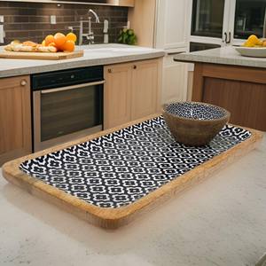 Plateaux en bois Art Déco pour fruits et café, pour les mariages, les cuisines, les salons, les salles de bain, comme vaisselle multifonctionnelle - Product Image 3