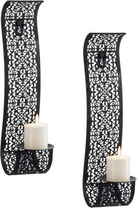 Bougeoir mural en métal Appliques pilier décoratives pour salon ou salle de bain de mariage à la ferme - Product Image 4