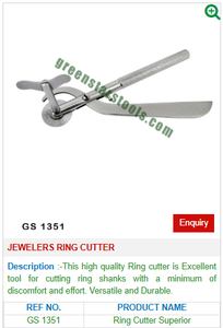 Superior Jewelers <b>Ring</b> <b>Cutter</b> With Spare Blade Professional Jewelry Cutting Tool |Item No GS-1351 - Product Image 2