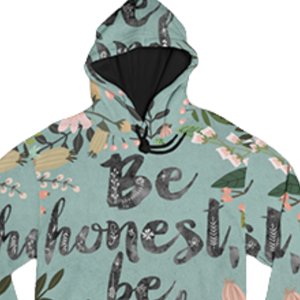 Be Honest Be Kind Sudadera con capucha con estampado floral Jersey de lana suave Sudadera con capucha unisex elegante Ropa de calle informal para hombres y mujeres La mejor venta - Product Image 5