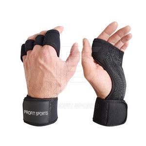 Guantes Levantamiento de entrenamiento de pesas Guantes de gimnasio con soporte de muñequera para hombres Mujeres Protección completa de la palma para levantamiento de pesas - Product Image 1