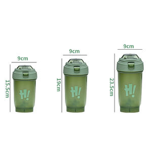 Bouteille de shaker de protéines durable en plastique étanche avec boule de mélange sans BPA pour Gym Fitness poudre de protéines smoothies facile à nettoyer - Product Image 2