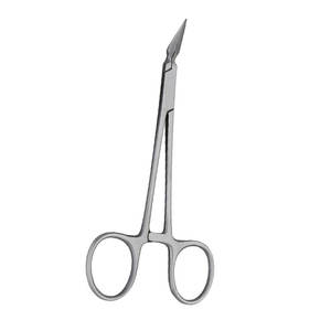 Porte-aiguilles dentaire à mâchoire droite dentelée en acier inoxydable, instrument chirurgical avec anneaux de maintien, manuel, certifié CE - Product Image 5